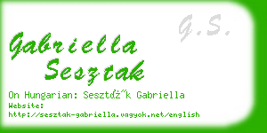 gabriella sesztak business card